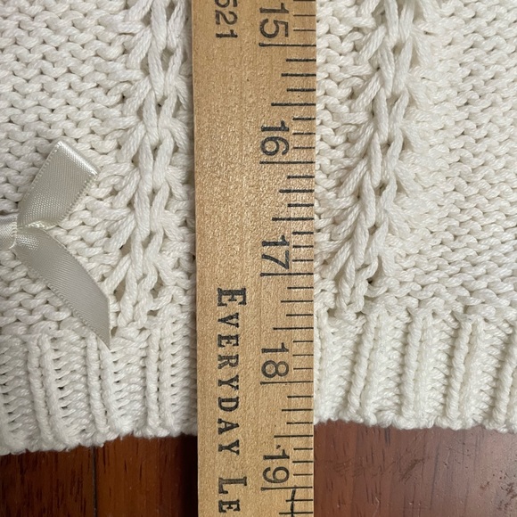 STORIA Anthropologie Allover Bow Sweater Cropped Ribbon Bow Coquette Sz M - Picture 10 of 10